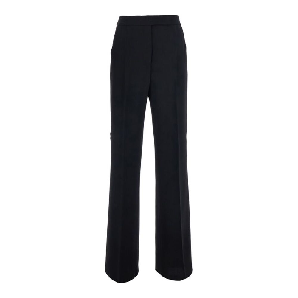 Max Mara Women Black Pants With Zip And Hook Closure In Fabric For Women